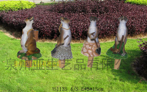 動物花插 花園樹脂